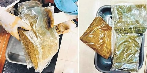 Bath towels dipped in liquid gold