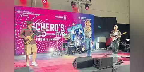 Members of ‘Schero’s Five’ performing in Thiruvananthapuram on Saturday