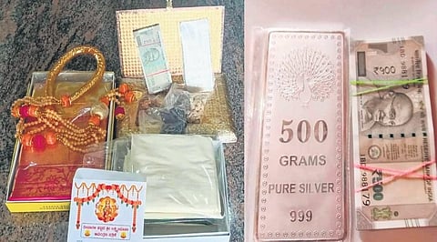 The contents of the gift box