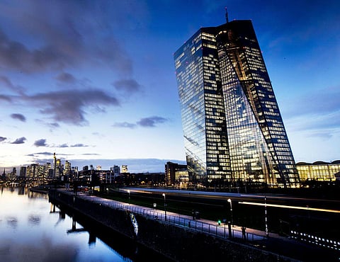 The European Central Bank is set to follow the playbook of the U.S. Federal Reserve in making its second big interest rate increase in a row on Thursday. (File Photo|AP)