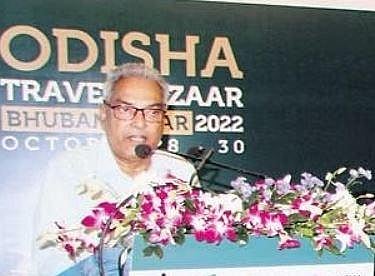 Tourism Minister Aswini Kumar Patra addressing the Odisha Travel Bazaar in Bhubaneswar on Wednesday | Shamim Qureshy