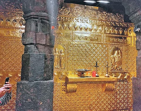 Kedarnath temple sanctum sanctorum layered with 550 gold sheets weighing 230kg. (Photo | Express)