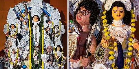 Gandhi look-alike as Asura in Kolkata puja pandal stokes controversy 