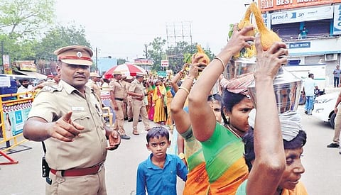 Security was beefed up for the celebrations in Madurai on Sunday | kk sundar