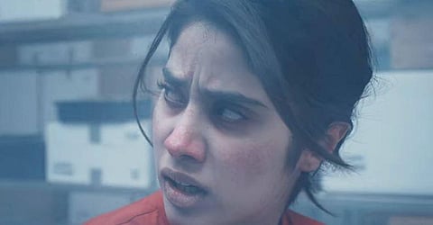 A still from the teaser-trailer of 'Mili' starring Janhvi Kapoor. (Photo | YouTube screengrab)