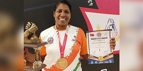 ASI Mini Raju (Photo | Twitter/ TheKeralaPolice)