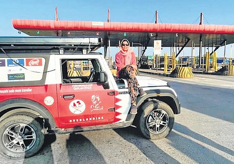 Najira Noushad with her Thar | Express