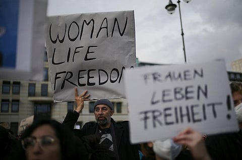 ar. Zendegi. Azadi. (translation: Women. Life. Freedom) --- the slogans of the ongoing protests. “It is not an Iranian revolution or even a Kurdish revolution.(Photo |AP)