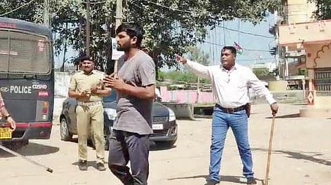 At least half-a-dozen people got injured in the communal violence. (Photo | Express)