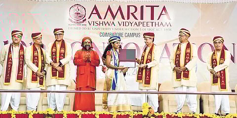 Governor RN Ravi at Amrita Vishwa Vidyapeetham in Coimbatore on Thursday | Express
