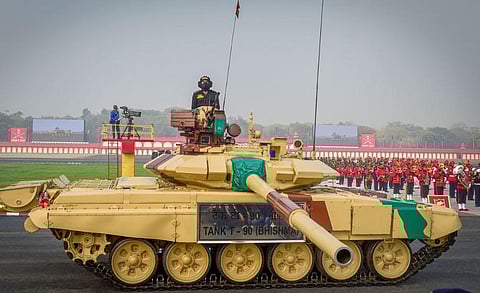 File Photo of a T-90 tank. (Photo | PTI)