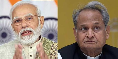 Prime Minister Narendra Modi and Rajasthan  Chief Minister Ashok Gehlot