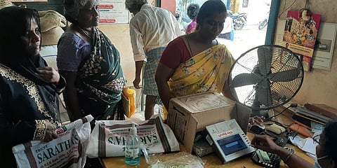 Cardholders waiting to have their biometric credentials verified at a PDS shop. (Image used for representation.) 