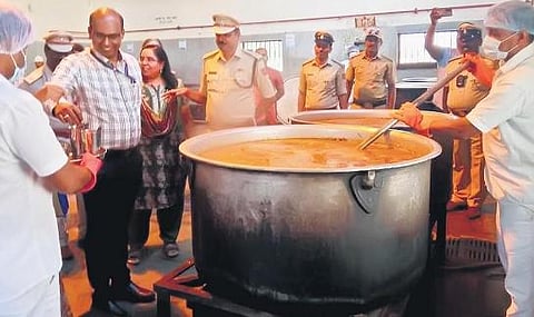 Health and Family Welfare Commissioner D Randeep during a visit to the Bangalore Central Jail on Thursday | Express  ​