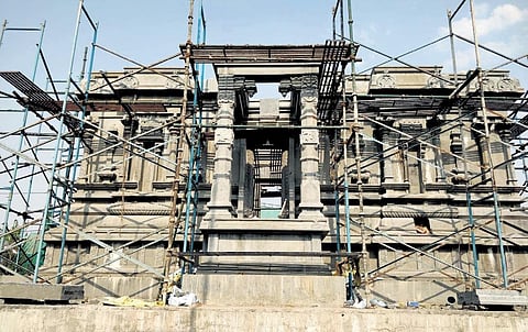 The temple under construction | express