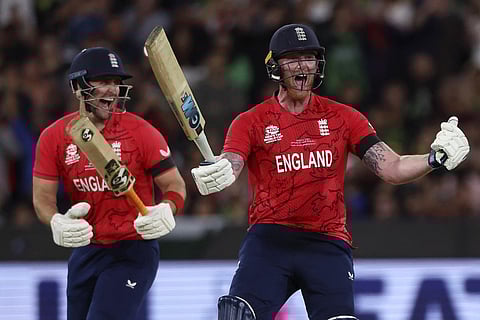 England outplayed Pakistan in all departments of the game as they won the Twenty20 World Cup at the Melbourne Cricket Ground. Chasing a total of 137, England reached the target by losing 5 wickets. (Photo | AP)