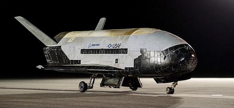 The Boeing-built X-37B Orbital Test Vehicle (OTV) is shown at NASA’s Kennedy Space Center in Florida on Saturday, Nov. 12, 2022 (Photo | AP)