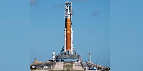 Artemis 1 on its launch pad (Photo | Jim Free @ Twitter)