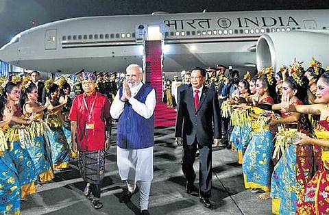 Prime Minister Narendra Modi reaches Bali to attend the G20 Summit | pti