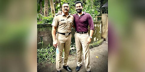 Actor Baburaj with Prithviraj Sukumaran.(Photo | Instagram, baburajactor)