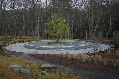 The long-awaited memorial to the victims of the Sandy Hook Elementary School shooting in Newtown opened to the public on November 13, 2022, drawing visitors steadily throughout the day. There was no ceremony, in keeping with Newtown's tradition of marking anniversaries and other remembrances of the shooting with quiet reflection. The shooting happened on December 14, 2012. (Photo | AP)