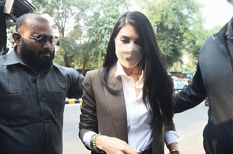 Actor Jacqueline Fernandez arrives at Patiala House Court in New Delhi on November 15, 2022. (Photo | Parveen Negi, EPS)