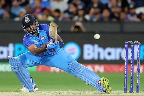 India batter Suryakumar Yadav in action. (File photo | AFP)
