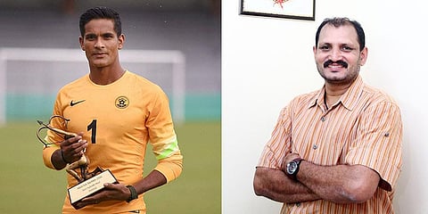 Football legends, Subrata Paul and Jo Paul Ancheri.