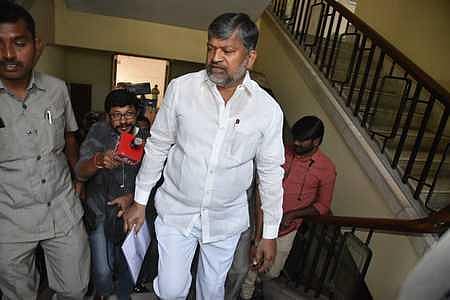 TRS MLC L Ramana arrives at the ED office in Hyderabad on Friday