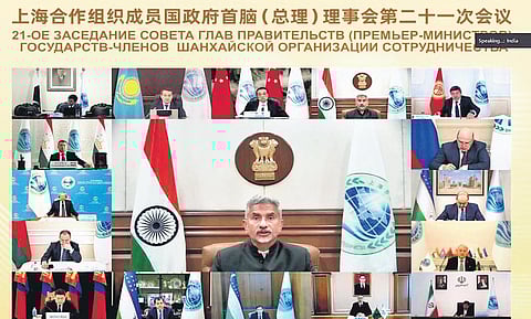 S Jaishankar addressing the SCO meet | TWITTER