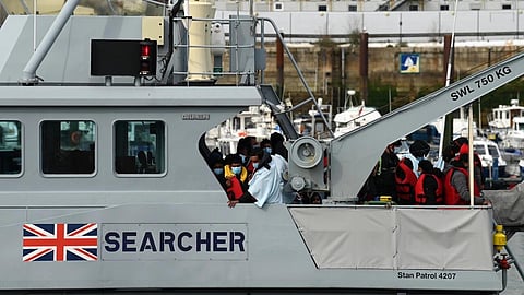 The attack in Dover targeted a centre for processing migrants intercepted while crossing the Channel in small boats. (Photo | AFP)