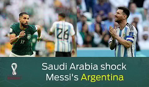 Saudi Arabia stunned Lionel Messi's Argentina on Tuesday, beating the two-time winners 2-1 in one of the biggest upsets in World Cup history. (Photo | AP)