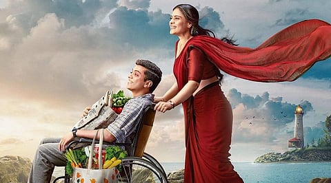 Vishal Jethwa and Kajol in 'Salaam Venky'.