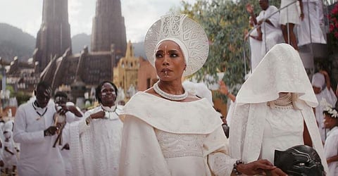 Angela Basset as Queen Ramonda in 'Black Panther: Wakanda Forever'. (Photo | Instagram)