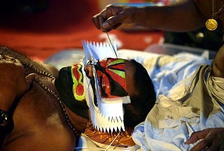 Kathakali artist Kalamandalam Ramachandran Unnithan.