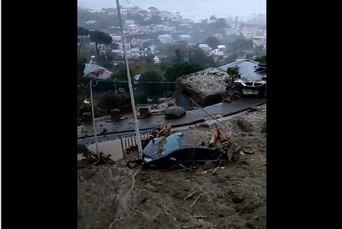 Landslide in the southern Ischia island, Italy (Photo | Matteo Salvini @ Twitter)