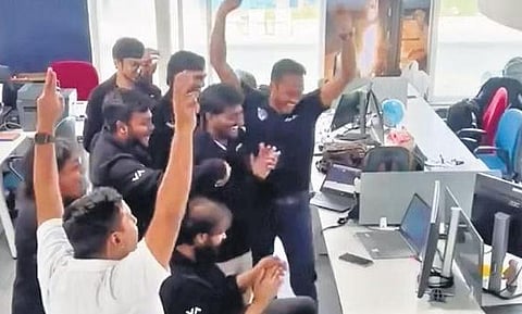 Dhruva Space team celebrates the successful launch of Thybolt 1 and Thybolt 2 satellites into the earth’s lower orbit