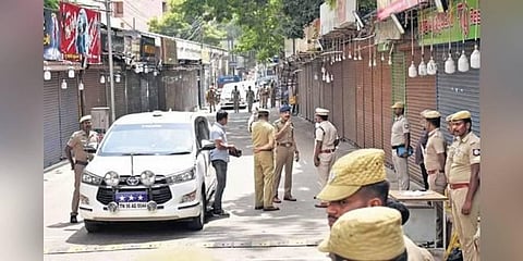 Tamil Nadu DGP Sylendra Babu inspects the explosion spot on Esawaran Kovil Street in Coimbatore | file picture