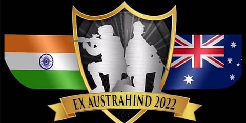 This is the first exercise in the series of AUSTRA HIND with participation of all arms and services contingent from both armies. (Photo | Twitter, PIB)