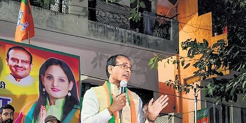 Madhya Pradesh CM and BJP leader Shivraj Singh Chouhan in Delhi | Express