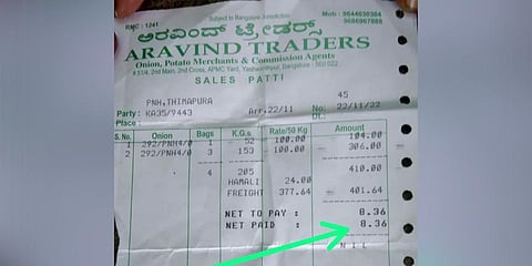 A picture of the bill shared by Pawadeppa Hallikeri online. (Photo | Express)  ​