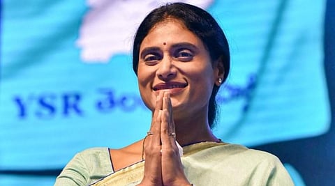 Founder and president of the YSR Telangana Party, Yeduguri Sandinti Sharmila Reddy. (Photo | PTI)