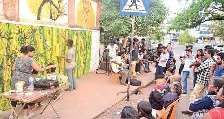Art installation and cultural programmes at Manaveeyam Road
