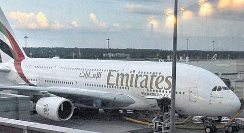 In this representational image, an Airbus A380, which flew in from Dubai, parked on the tarmac at the Kempegowda International Airport, Bengaluru.