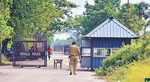 Police personnel guard the IOC LPG terminal site at Puthuvype | A Sanesh