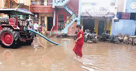 As showers subside, Corporation pumps out water from inundated streets in Chennai