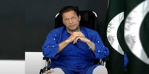 Former Pakistan PM Imran Khan speaks after the assasination attempt on him. (Photo | ANI)