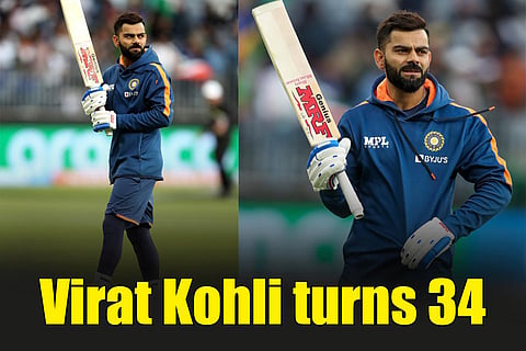 India batting icon and former India cricket team captain Virat Kohli celebrates his 34th birthday on September 5, 2022. (Photo | AP)