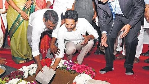 CM Jagan laying stone for Rs 270-cr bioethanol plant in East Godavari district on Friday | EXPRESS