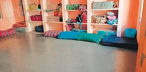 Mouldy and unusable mattresses seen in hostel rooms at the Regional Sports School in Karimnagar